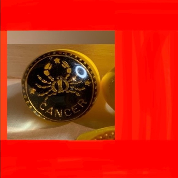 zodiac CANCER dome NEW Vintage cocktail ring - Picture 2 of 11